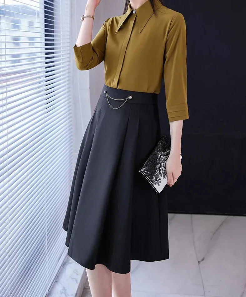 Conjunto saia e Camisa Alfaiataria Luxo