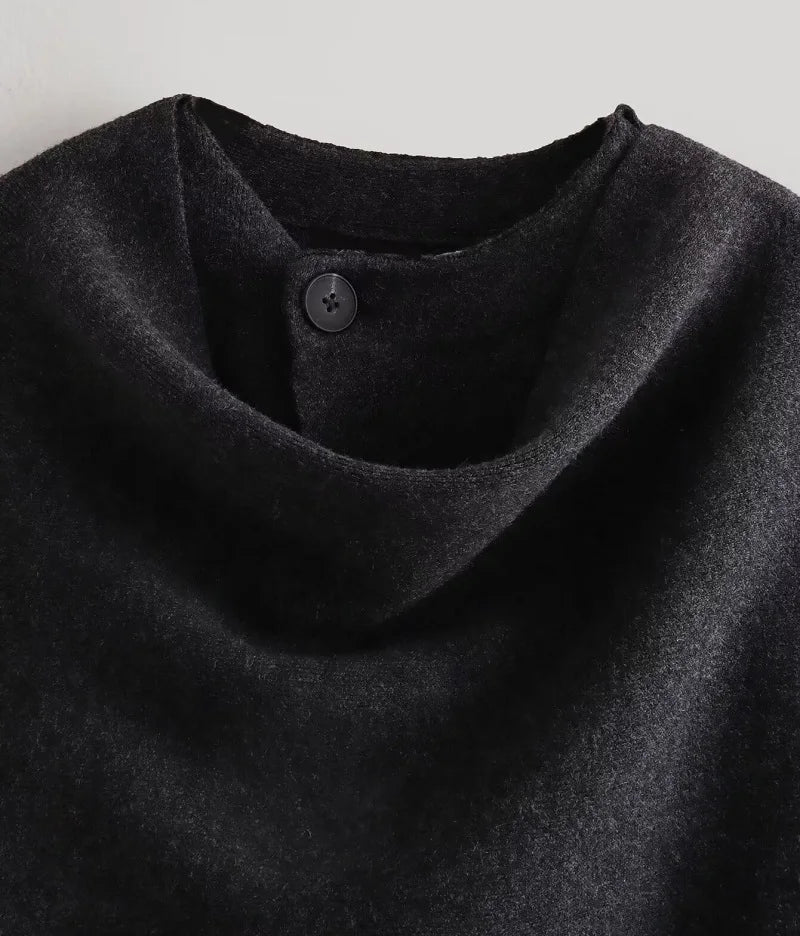 Casaco com Gola Assimétrica – Inverno com Estilo e Conforto