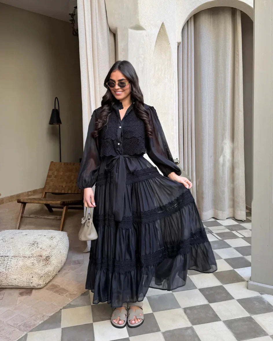 Vestido Lumière – Edição Exclusiva com Renda Bordada