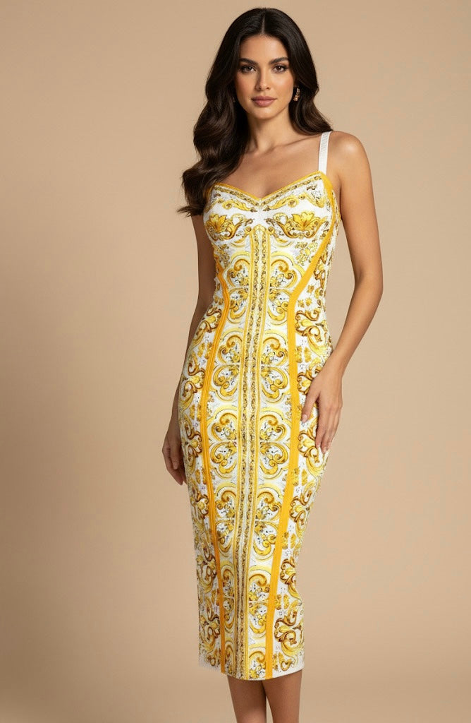 Vestido Estampa DG - luxo novidade