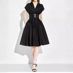 Vestido Longo Sem Mangas de Cintura Alta