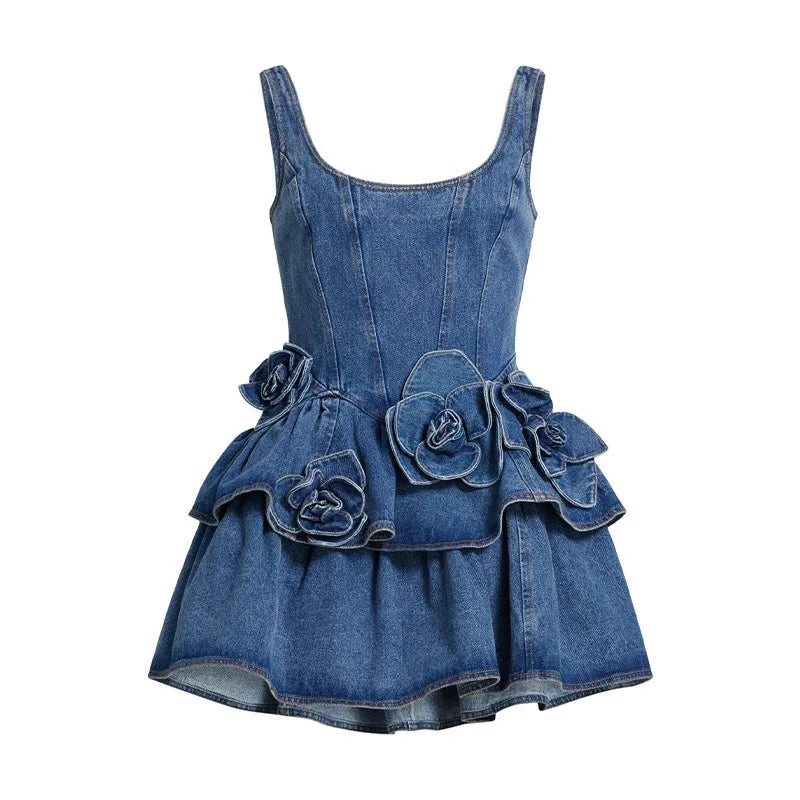 Vestido Jeans – Design em Camadas, Versátil e Confortável para Primavera