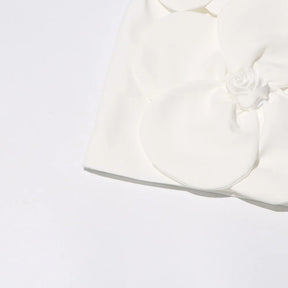 Vestido de Flores 3D – Sem Mangas, Elegância e Sofisticação