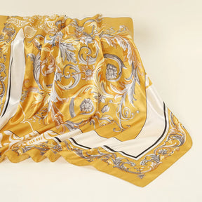 Lenço de Cetim com Estampa Dolce - Toque de Elegância e Charme