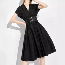 Vestido Longo Sem Mangas de Cintura Alta