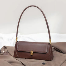 Bolsa de Ombro – Couro Ecológico, Estilo Luxo, Pequena e Elegante, Modelo Underarm/Clutch