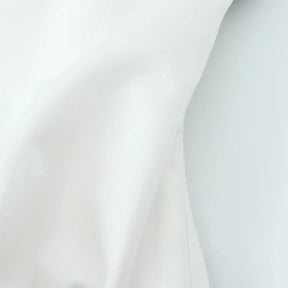 Blusa Sem Alças com Laço - Top Cropped Branco Estilo Chic