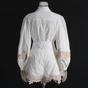 Conjunto bordado com cinto - Novidade