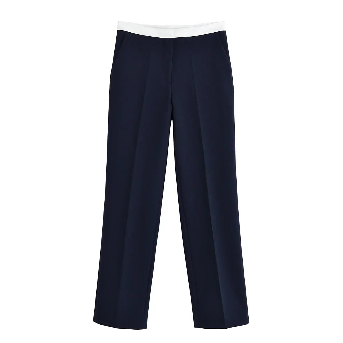 Conjunto Feminino Versátil – Blusa Básica com Recortes e Calça Reta Cintura Alta