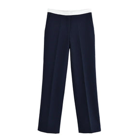 Conjunto Feminino Versátil – Blusa Básica com Recortes e Calça Reta Cintura Alta