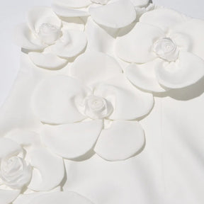 Vestido de Flores 3D – Sem Mangas, Elegância e Sofisticação
