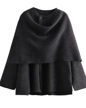 Casaco com Gola Assimétrica – Inverno com Estilo e Conforto