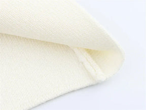 Colete  de Tricô Sem Mangas – Branco com Detalhe, Estilo Casual Chic