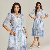 Vestido Midi Sofisticado com cinto - Novidade