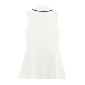 Colete  de Tricô Sem Mangas – Branco com Detalhe, Estilo Casual Chic