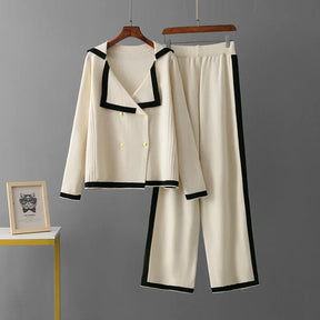 Conjunto Feminino em Tricô – Cardigan Casual com Calça