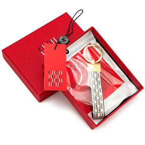 Chaveiro CHCH – Couro, Design Exclusivo com Estampa, Estilo Minimalista e Sofisticado, Presente Elegante