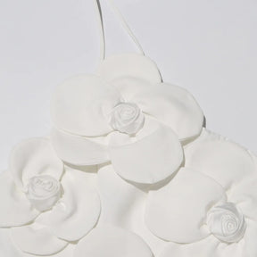 Vestido de Flores 3D – Sem Mangas, Elegância e Sofisticação