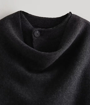 Casaco com Gola Assimétrica – Inverno com Estilo e Conforto